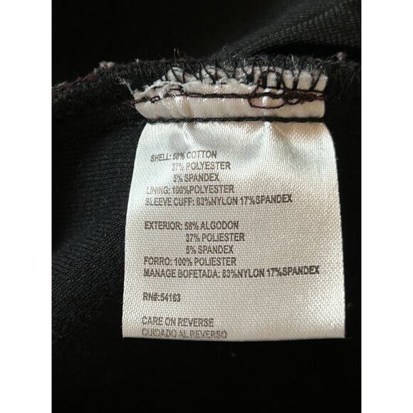 Andrew Marc Thick Fleece Jacket Size S Full Zip Removable Hood Wine Red Stretch - Picture 9 of 12